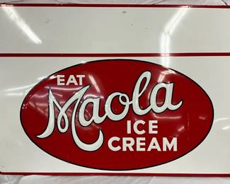 58×40 Embossed Maola Ice Cream Metal Advertising Sign