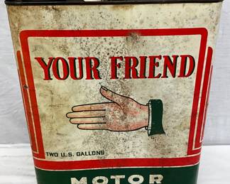 2G. YOUR FRIEND MOTOR OIL CAN