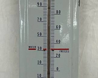 Porcelain Prestone Antifreeze Advertising Thermometer, 9 1/2 x 36 Inches