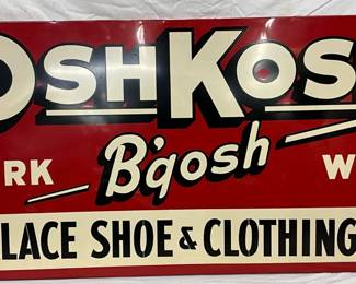 Metal Framed OshKosh B’gosh Advertising Sign, 70in x 34in