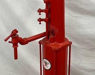 Red Texaco Kerosene Pump with Hand Crank
