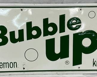 Metal Bubble Up Advertising Sign by Stout Sign Company, 29 1/2 x 12 Inches