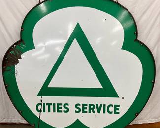 1965 DSP CITIES SERVICE SIGN W/FRAME