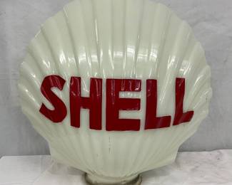 ORG. SHELL MILKGLASS GAS PUMP GLOBE 