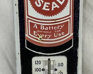 7x27 Porcelain Red Seal Battery Thermometer