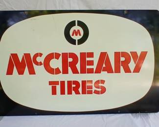 McCREARY TIRES METAL SIGN