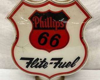 Phillips 66 ‘Flite-Fuel’ Gas Pump Globe with 13-Inch Plastic Lenses