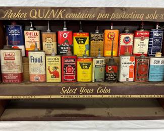 24 x 15″ Metal Parker QUINK Pen Display with Oilers