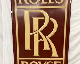 Embossed Rolls-Royce Dealership Sign Made of Lexan, 50 x 85 in.