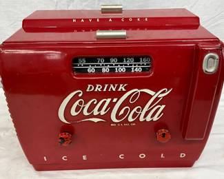 Early All-Original Coca-Cola Cooler Radio