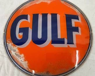 Early 12 1/2-Inch Gulf Lens for Gas Pump Globe