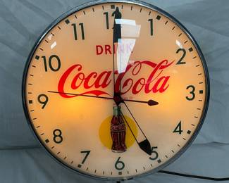 Original 15-Inch Coca-Cola Electric Advertising Clock