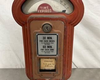 Duncan Miller Early Coin-Operated Parking Meter, 8” x 15”