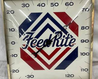 12-Inch Feed-Rite Thermometer by Pam Clock Co.