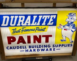 Duralite Lighted 73 x 47 Inch Painted Sign with Embossed Painter Graphics