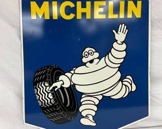 25 x 31.5-Inch Metal Michelin Swinger Sign with Misprint Back