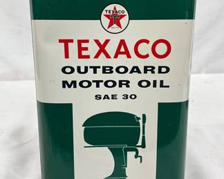 1QT. TEXACO OUTBOARD MOTOR OIL CAN 