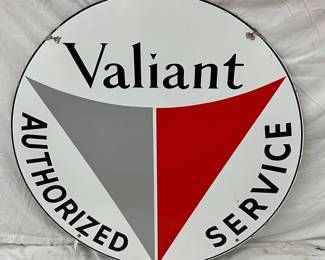 42-Inch Porcelain Valiant Authorized Service Sign
