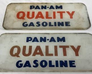 PAN-AM QUALITY GASOLINE GLASS PUMP LENS