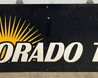 Metal El Dorado Tire Advertising Sign, 71 1/2” x 24”