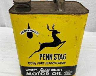 Penn Stag 2-Gallon Motor Oil Can with Stag Graphic