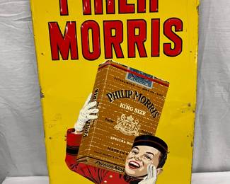 19.5×35 Philip Morris King-Size Metal Advertising Sign