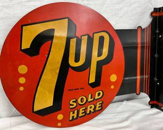 18 x 14 Original Double-Sided 7-Up Flange Sign