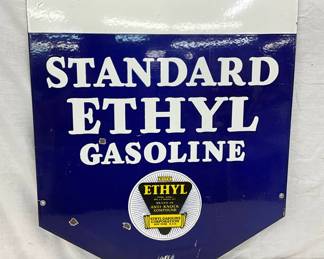 21 x 28″ Two-Sided Porcelain Standard Ethyl Gasoline Sign