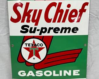 1960 PORC. TEXACO DKY CHIEF PUMP PLATE