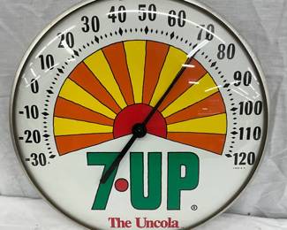 12-Inch 7-Up ‘The Uncola’ Thermometer with Glass Front