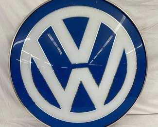 Volkswagen 45-Inch Lexan Convex Sign with Frame