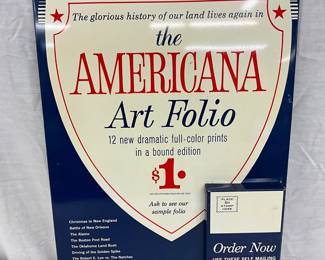 12x18.5 Vintage Americana Art Folio Display Sign with Order Envelope