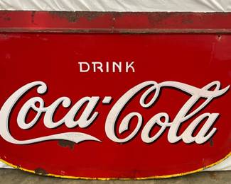 Double-Sided 60 x 36-inch Porcelain Coca-Cola Swinger Sign