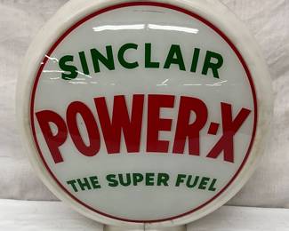 Sinclair Power-X Plastic Gas Pump Globe with 13-Inch Glass Lens