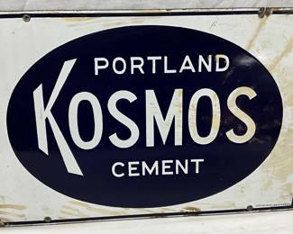 18 x 12 Portland Kosmos Cement Porcelain Enamel Sign