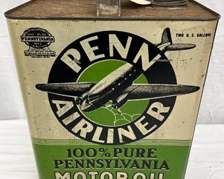 Penn Airliner 2-Gallon Motor Oil Can by Wright Oil Company