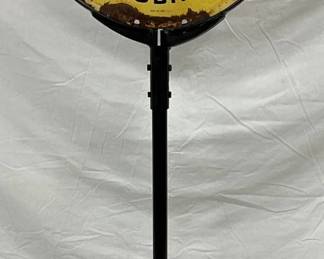 21-Inch Double-Sided Porcelain Pennzoil Sign on Cast Iron Stand