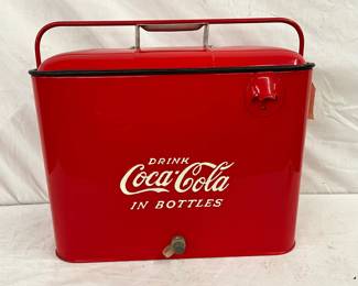 18″ x 16″ Professionally Restored Coca-Cola Cooler Embossed