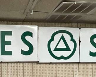5ft. Porc. Cities Service 5pc. Sign