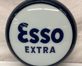 Esso Extra Gasoline Globe with 13-Inch Glass Lenses and Plastic Body