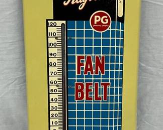 9.5x31 Raybestos ‘The Belt That’s Built’ Metal Thermometer Advertising Sign