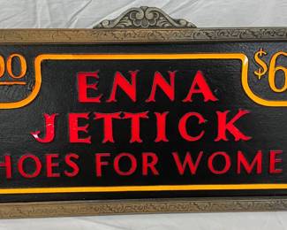 18X8 Vintage Enna Jettick Shoes for Women Illuminated Advertising Sign