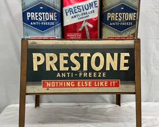 PRESTONE ANTIFREEZE RACK W/CANS