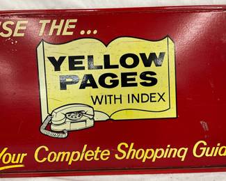 25 1/2″ x 16″ Metal Advertising Sign for Yellow Pages