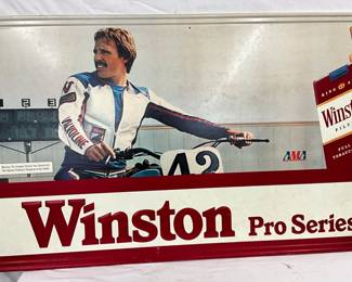 Embossed Metal Winston Pro Series Sign, 60 x 35 Inches