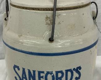 1g. Sanford’s Stoneware Ink Paste Jar with Wire Bail Handle