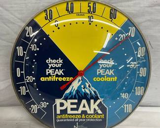 10-Inch Peak Advertising Thermometer with Crack in Glass