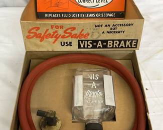 NOS ‘Vis-A-Brake’ Master Cylinder Fluid Reservoir with Original Box