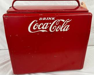 Embossed Coca-Cola Metal Cooler, 18 x 18 Inches
