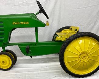 John Deere Green and Yellow Pedal Tractor with Steel Frame